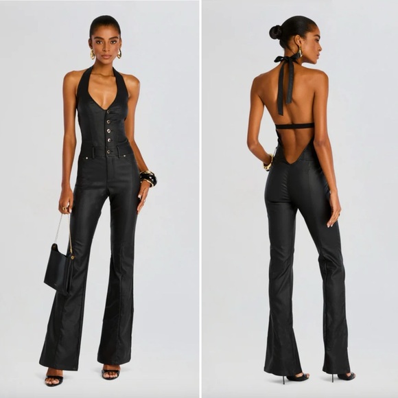 Retrofete Cynthia Jumpsuit Black - Picture 1 of 8